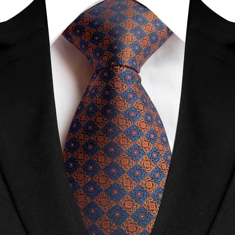 Men's Classic Paisley Tie Luxury Floral Dot 8cm Jacquard Neck Tie Necktie For Men Business Wedding Party Daily Wear Accessory