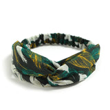 Fashion WomenFloral Headband Hair Accessories Leopard Cross Knotted Bow Chiffon Hair Band Girls Headdress Ladies Hoop Headwear