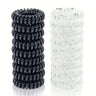 18 Pack Hair Elastics, No Crease Spiral Hair Ties Hair Bands Multi Color Waterproof Phone Cord Hair Scrunchies Hair Coils Access
