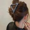 New Punk Geometric Metal Gold Silver Simple Hair Clip Claw for Women Trendy Large Crab Catches Clamp Korea Headwear Accessories