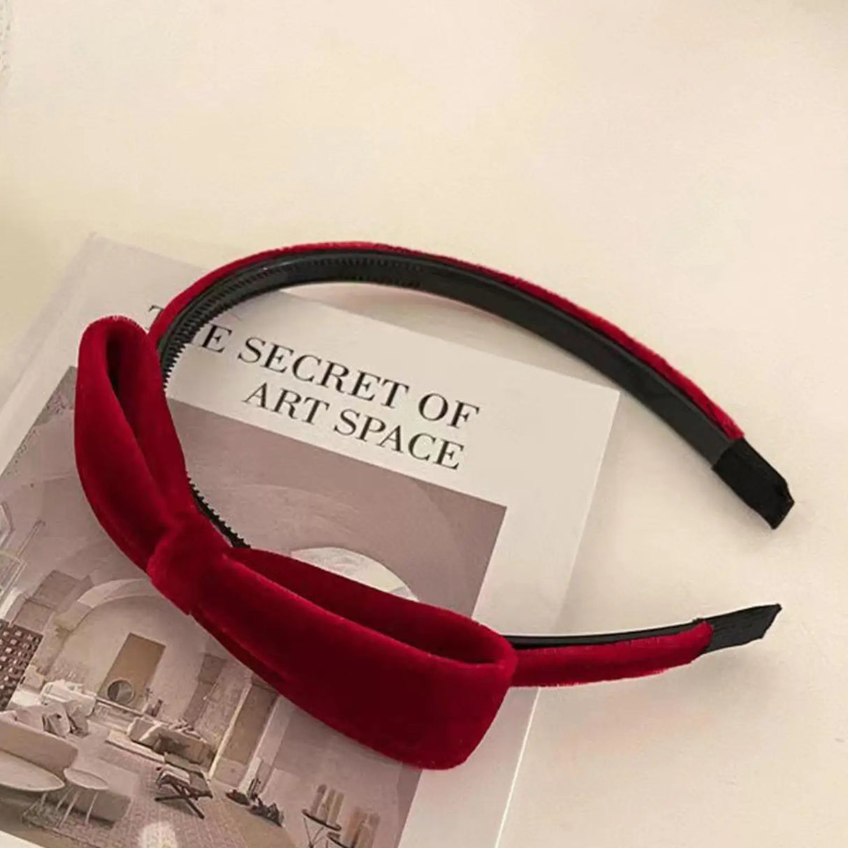 Women Velvet Bowknot Hairbands Red Black Elegant Party Headbands Korean Headwear Vintage Head Hoop Photo Props Accessories