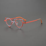 Ultra Light Pure Titanium Inverted Triangle Glasses Frame Female New Multi-color Personality Myopia Reading Prescription Eyewear