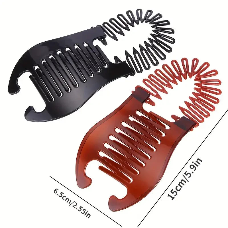 1pcs Elastics Hair Braider Banana Clip Black Scorpion Shaped Hair HoldingHairpin  Ponytail Rubber Bands Hair Accessories Salon