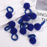 20pcs Kids Elastic Hair Bands Girls Plush Ball Rubber Band For Children Sweets Scrunchie Hair Ties Clip Baby Hair Accessories