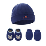1 Set Baby Anti Scratching Gloves Hat Foot Cover Set Soft Cotton Newborn No Scratch Mittens Socks Beanies Cap Nightcap