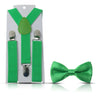 Kids Suspenders For Pants Bowtie Set Matching Tuxedo Suit Boy Girl Childs Adjustable Y-Back Brace Belt Adjustable Bowtie Wedding