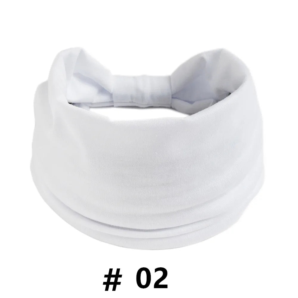 Headbands for Women Cotton Wide Headwrap Yoga Workout Hairbands Elastic Sport Head Bands Turban Bandana Bandage Hair Accessories