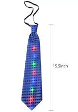 10Pcs Luminous Tie LED Flash Necktie Light up Bow Necktie Lights Sequins Bowtie Rave Rave Party Gift 3 Flashing Light Settings