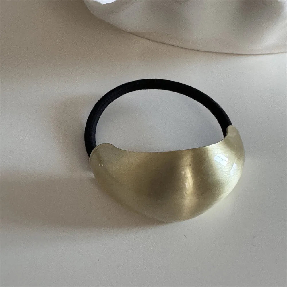irregular and minimalist curved elastic hairrope retro fashion and personality head rope temperament and versatile rubber band