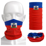 Haiti National Flag Bandana Outdoor Headband Running Cycling Scarf Women Neck Gaiter Cover Breathabler Fishing Face Mask for Men