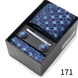 Men's Tie Gift Box With Neckties Handkerchiefs Cufflinks Tie Clips 6-Piece sets Group Business Wedding Festival Formal Ties