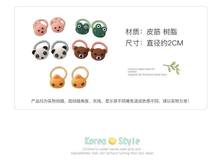 Hair Accessories Girls Bands Bandeau Cheveux Scrunchies Elastic Fille Korean Haarband Rubber Brown Children Gomas Gift Kids