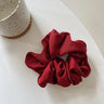 Korean Woman Big Elegant Silk Elastics Hair Band Girls Solid Color Scrunchies Hair Ties Ladies Ponytail Hold Hair Accessories