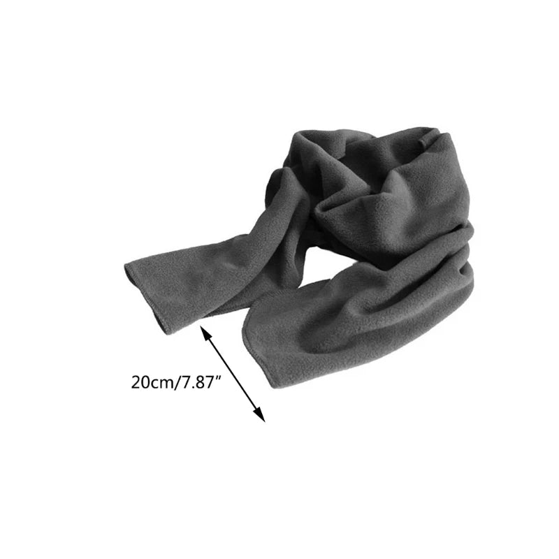 449B Fashion Warm Fleece Scarf Soft Lightweight Solid Color Autumn Winter Scarves Wraps Xmas Gift for Women Men Girls Boys