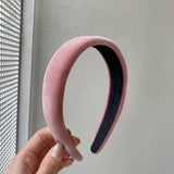 Autumn Winter Soft Velvet Cloth Sponge Padded Hairbands for Women Girls Casual Shopping Face Washing Dress Up Hair Accessories