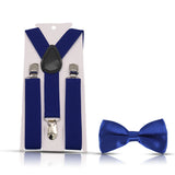Kids Suspenders For Pants Bowtie Set Matching Tuxedo Suit Boy Girl Childs Adjustable Y-Back Brace Belt Adjustable Bowtie Wedding