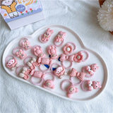 Hair Accessories Girls Bands Bandeau Cheveux Scrunchies Elastic Fille Korean Haarband Rubber Brown Children Gomas Gift Kids