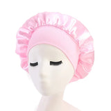 High Elastic Satin Solid Sleeping Hat 1Pcs Hair Care Bonnet Nightcap Multi-color Reusable Women Home Sleeping Cap Accessories