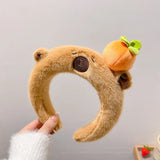 New Kawaii Pink Rabbit Banana Guinea Pig Plush Headband Creative Funny Fun Fashion Portable Cute Anime Headband for Woman Girls