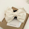 Elegant Women Bow Hair Claw Clips Double-Sided Large Satin Shark Hair Claw Solid Bowknot Hairpins Barrettes Hair Accessories