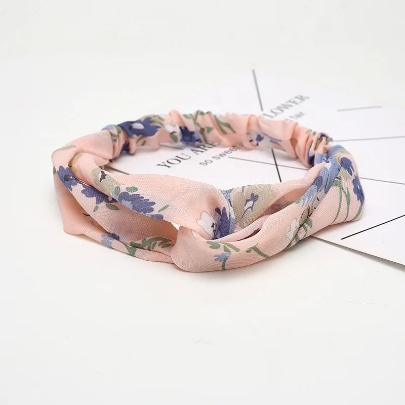 Women Headband New Fashion Hair Bands Bohemian Cross Elastic Hair Band For Ladies Black Purple Female Head band Hair Accessories