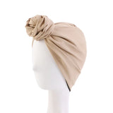 New Elegant Retro Turban for Ladies Cotton Headband Women Muslim Headscarf Beanie Cap Hair Cover Cap African Head Wraps Bonnet