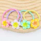 Girls Elastic Hair Ties Flower Hairbands Ponytail Holder Headbands Kids Floral Scrunchies Women Hair Accessories