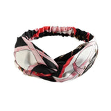 Fashion Headband Non Slip Bohemian Women Headwrap Vintage Cross Elastic Turban Headwear Print Yoga Hair Band Wide Hairband