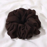 Elastics Chiffon Hair Band Solid Color Big Circle Scrunchies for Women Girl Ponytail Holder Hair Rope Hairband Hair Accessoires