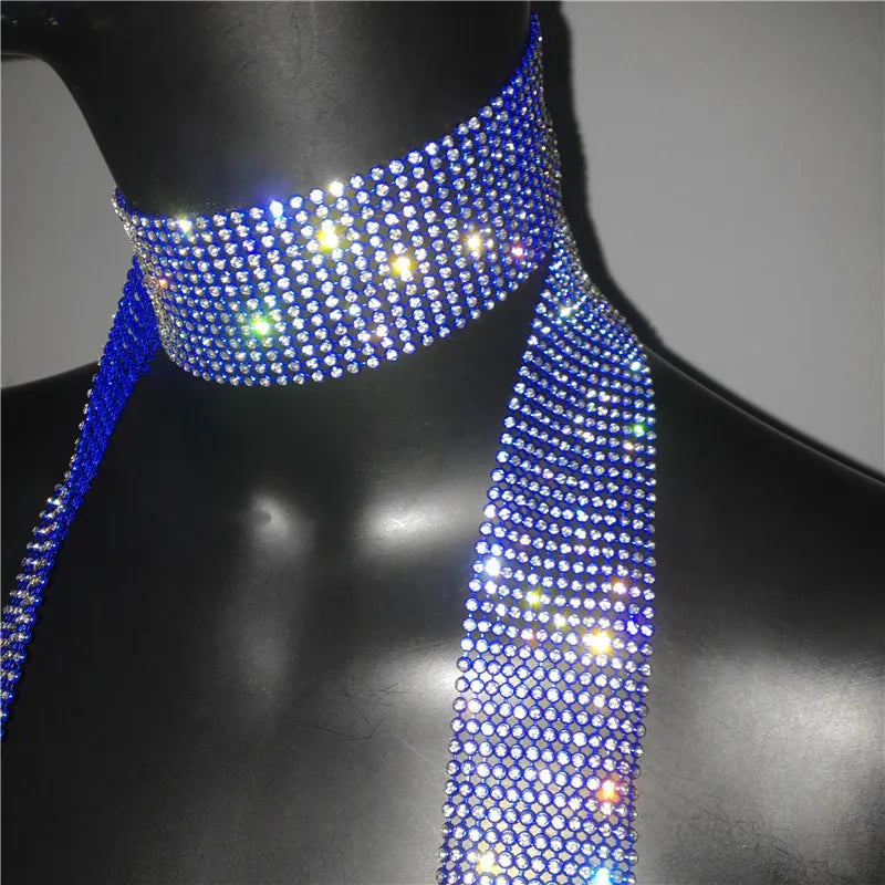 Fashion Metal Sequined Scarf Women Holographic Simple Design Patchwork Cover Up Scarf Party Night Club Chic Jewelry Accessories