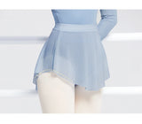 Women Ballet Skirts Dance Short Skirts High Slit Skirt Ballerina Adult Teen Ballet Dancing Dress Soft Mesh Elastic Dance Skirt