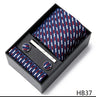 Gravatas For Men Luxury  Tie Hanky Pocket Squares Cufflink Set Necktie Box Male Brown April Fool's Day