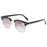 Men Women Students Myopia Sunglasses Metal Half Frame Nearsighted Gray Lens Glasses -0.5 -1 -1.5 -2 -2.5 -3 -3.5 -4 -4.5 -5 -6