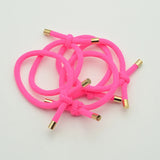 10PCS 5mm Knotted Twilled Elastic Hair Bands Golden Ends Hair Ties for fashion girls elasticity ponytail holders hair scrunches