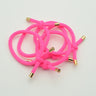 10PCS 5mm Knotted Twilled Elastic Hair Bands Golden Ends Hair Ties for fashion girls elasticity ponytail holders hair scrunches