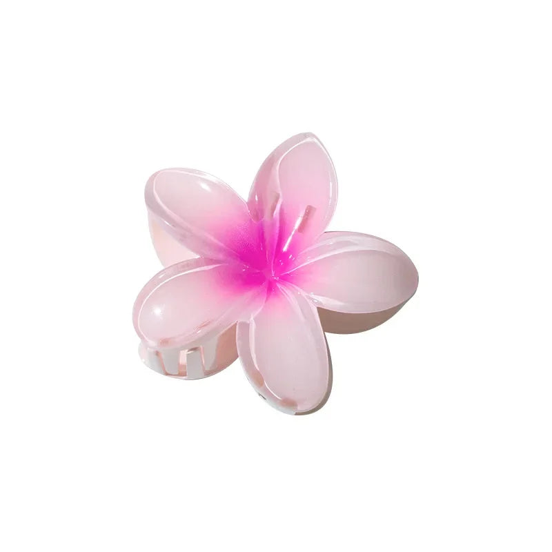 Hawaiian Gradient Hair Clips Flower Hair Claws Big Size Fashion Head wear Hairpin for Women Girls Crab Barrette Hair Accessories