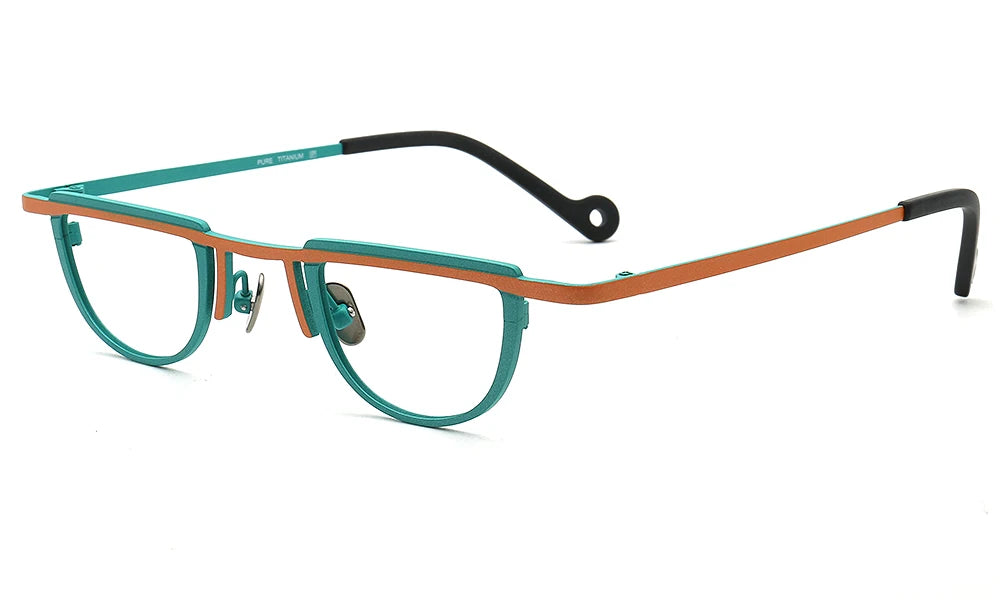 Vintage Titanium Glasses Frames for Women Light Geometric Eyeglass Men Optical Eyewear Retro Spectacles Prescription Myopia