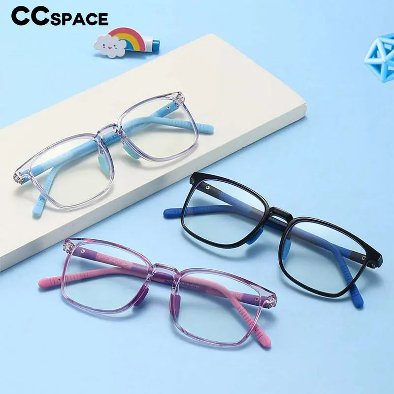 54671 Square Blue Light Blocking Glasses for Girl Optical Glasses Frame Boy Anti Glare Computer Eyeglasses Child Uv400