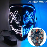 Cosmask Halloween Neon Mask Led Mask Masque Masquerade Party Masks Light Glow In The Dark Funny Masks Cosplay Costume Supplies