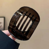 New Korean Acetic Acid Hair Clip Hair Accessories Elegant Women's Leopard Print Spoon Clip Low Ponytail Spring Hair Clip 1pc