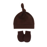 Newborn Baby Hat with Gloves Autumn Winter Warm Cotton Kids Beanies Stuff Children Accessories Infant Nightcap 0-6 Months Babies