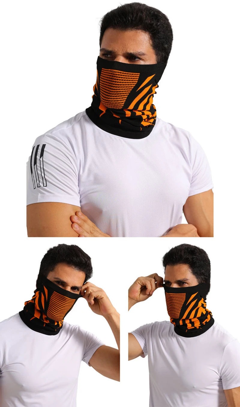 Neck Warmer Bicycle Cycling Scarf Hiking Breathable Mask Outdoor Windproof Thickened Mask Bib Sports Face Bandana Mask Cover