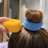 12pcs Large Stretch Thick Hair Ties Seamless Terry Cloth Hair Elastics Ponytail Holder Knit Hair Rope Hair Accessories for Women