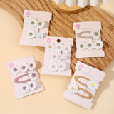 1pcs Ins Daisy Flower Hair Clips Baby Girl Hairpins for Kids Lace White Barette Princess Hooks Infant Accessories Korean