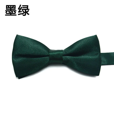 Fashion Kids Solid Color Bow Ties Imitation Silk Student Bowties Soft Black Red Butterfly Bowknot Wedding Party Cute Pet Cravat