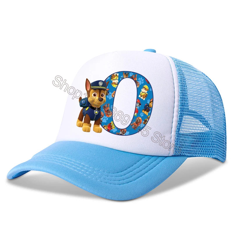 New Paw Patrol Kids Letters Baseball Caps Boys Cartoon Casuals Hat Children Sports Sun Hat Adjustable Peaked Cap Birthday Gifts