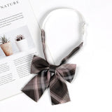 Fashion JK Bowtie Women College Student Collar Tie Cotton Plaid Bowknot Lolita Girls Adjustable Butterfly Anime Cosplay Cravat