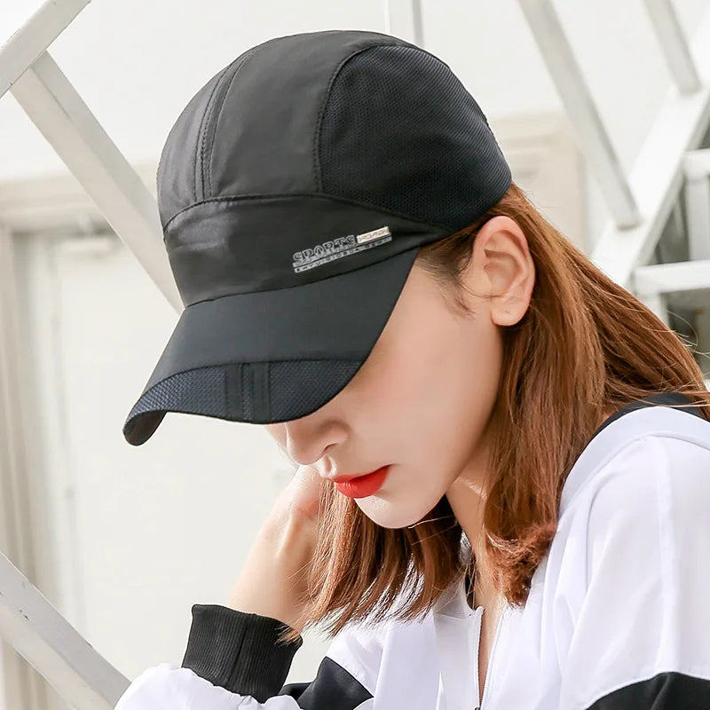 Mesh Baseball Hat Summer Men Women Sunhat With Visor Breathable Quick-Dry Outdoor Fishing Hiking Running Sports Cap Fashion
