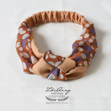 Clearance Fresh Colorful Turban Headbands Women Spring Summer Chiffon Headband Head Wrap Wide Lattice Hairband Hair Accessories