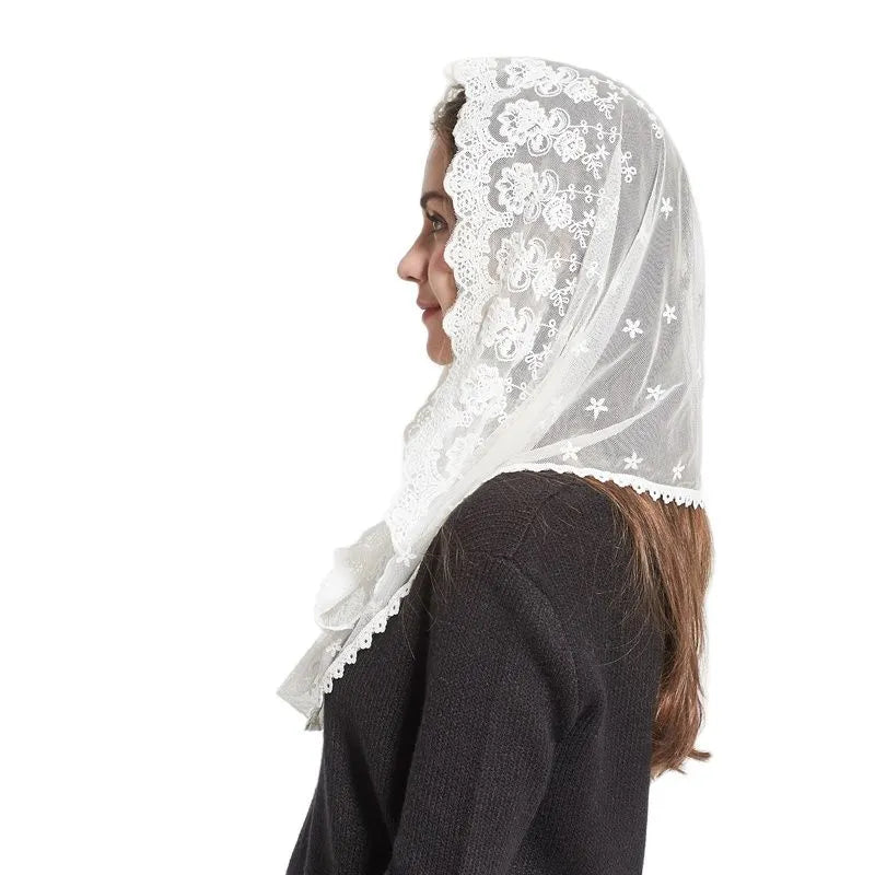 New Fashion Female Ladies veil Tassel Shawls And Scarves Autumn Catholic Mantilla church Women Scarf Fashion Women Scarf